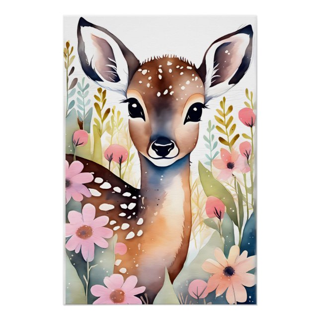 Pôster Cute Little Deer Poster (Frente)
