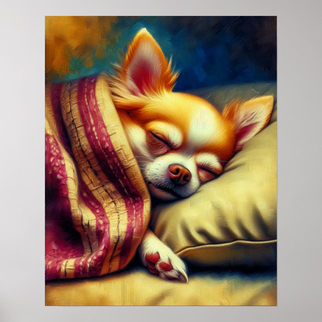 Poster Cute Napping Chihuahua (Frente)