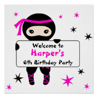 Cute Ninja Warrior Kids Bday Party - Sinal de boas