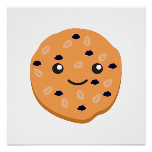 Pôster Cute Oatlight Raisin Cookie