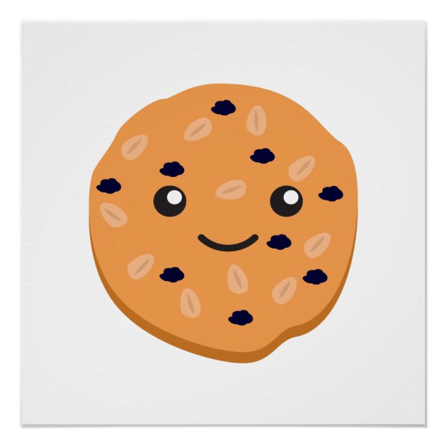 Pôster Cute Oatlight Raisin Cookie (Frente)