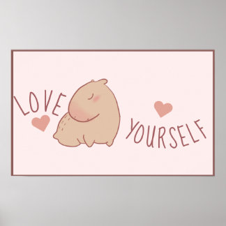 Poster Cute pastel capybara
