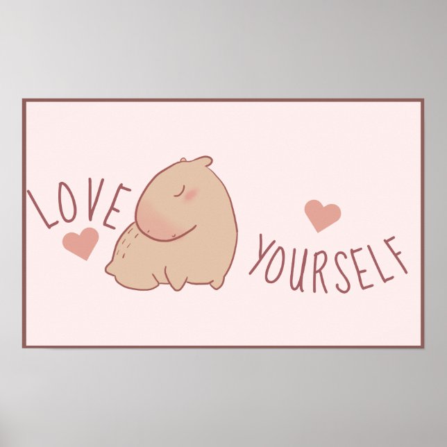 Poster Cute pastel capybara  (Frente)