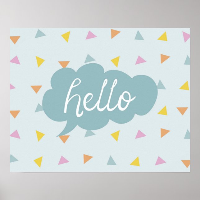 Poster Cute Pastel Hello (Frente)