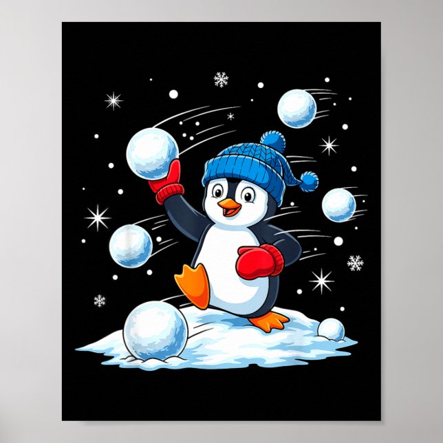 Poster Cute Penguin Christmas Pajamas Shirt Boys, Penguin (Frente)