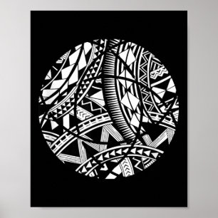 Poster Cute Polynésia Tatto Tribal Havaiana Samoan - Gi