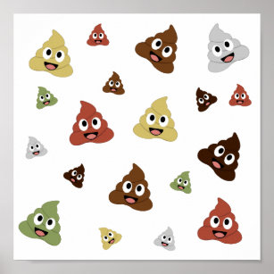 Poster Cute Poop emoji ideias engraçadas de presentes