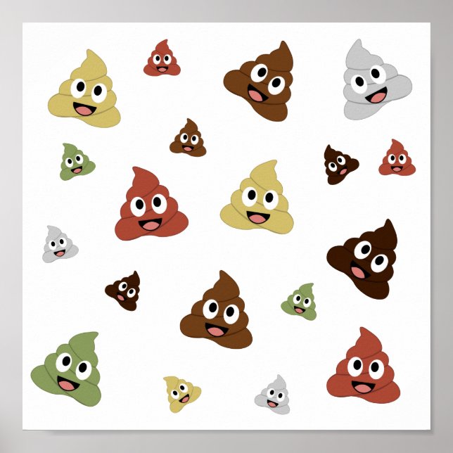 Poster Cute Poop emoji ideias engraçadas de presentes (Frente)