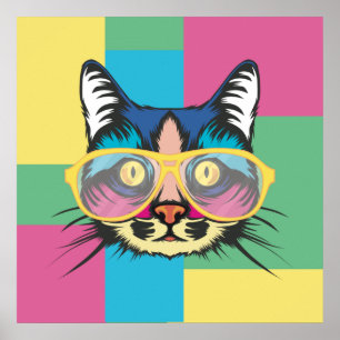 Poster Cute Pop Art Cat