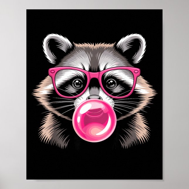 Poster Cute Raccoon Design For Men Women Kids Racoon Racc (Frente)