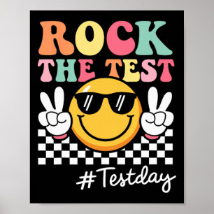 Poster Cute Rock O Teste Retro Smile Professor Crianças T