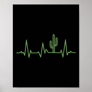 Poster Cute Saguaro Cactus Desert Plant Cactos Ouvem-se