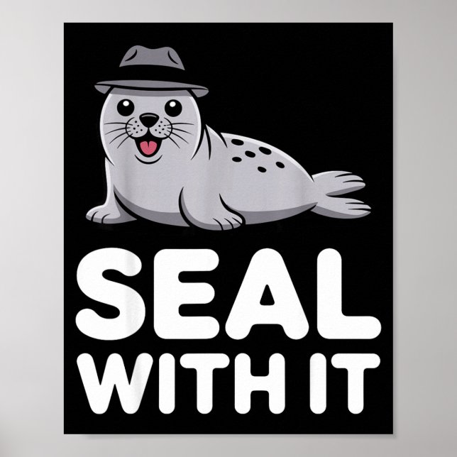 Poster Cute Seal Costume For Men Women Kids Ocean Animal  (Frente)