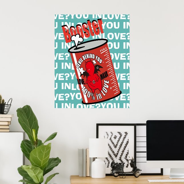 Poster Cute Shy Devil in LOVE (Escritório em casa)
