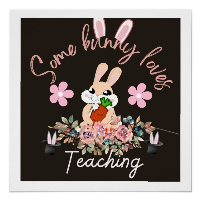 Pôster Cute some bunny loves teaching mug (Frente)