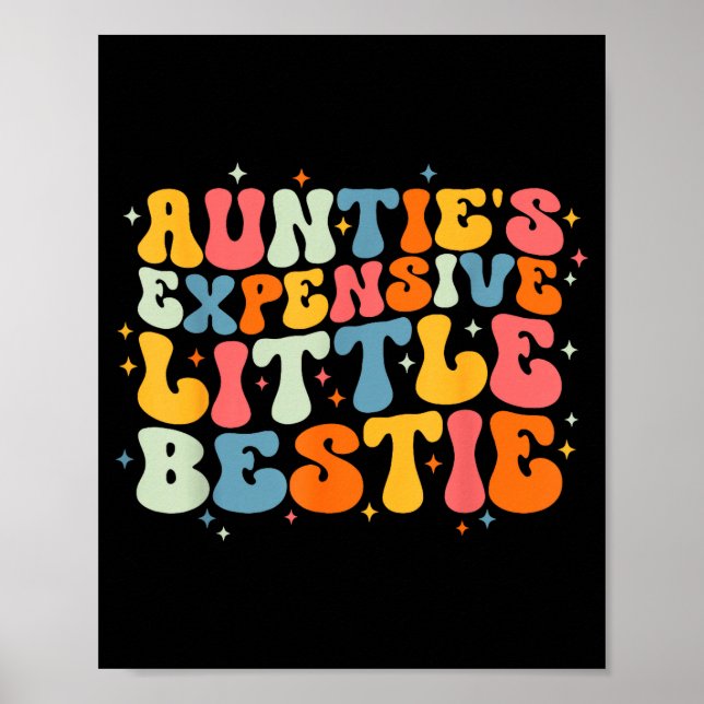 Poster Cute Toddler Boy Girl Funny Aunties Expensive Litt (Frente)