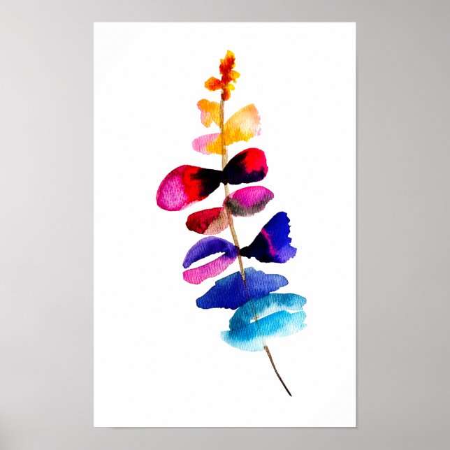 Poster Cute watercolor floral design (Frente)