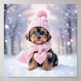 Poster Cute Yorkshire Terrier Puppy