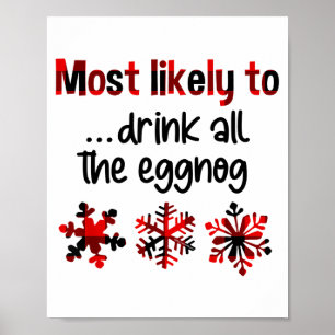 Poster Cutecomfy Provavelmente Vai Beber Todo O Eggnog No