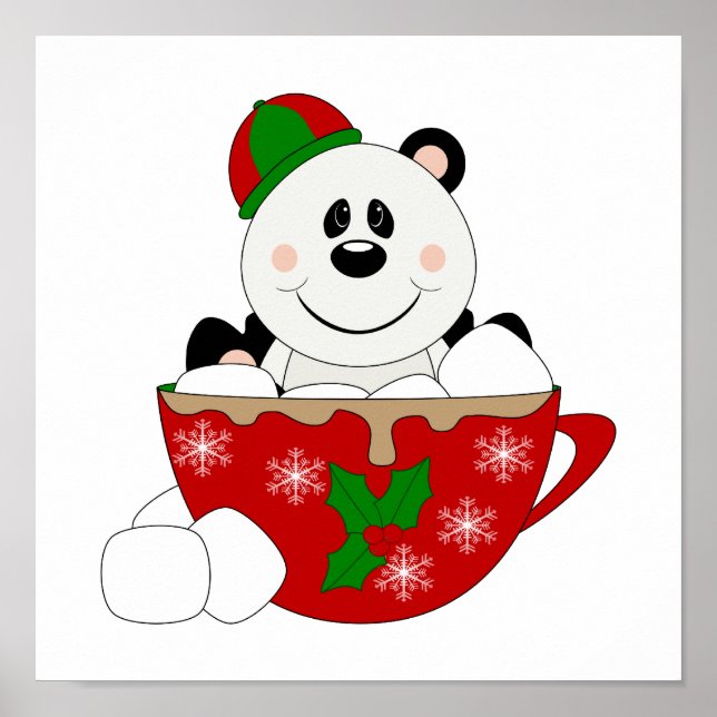 Poster Cutelyn Christmas Mug Panda Bear (Frente)