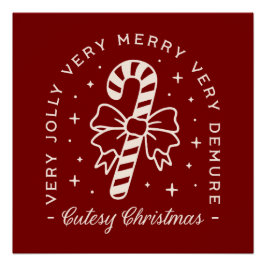 Pôster Cutesy Natal pré-desidratado arco de cana doce ver