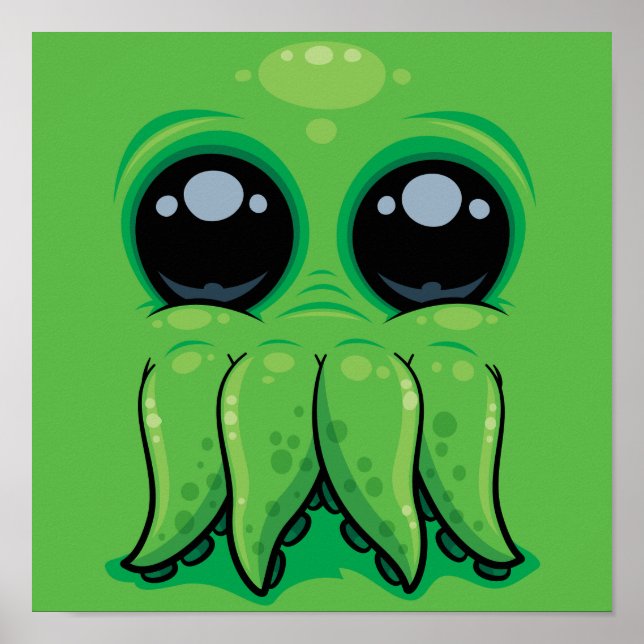 Poster Cutethulhu Cute Cthulhu Face (Frente)
