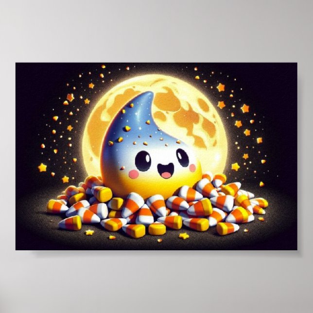 Poster Cutie de milho doce - Arte de caráter de Halloween (Frente)