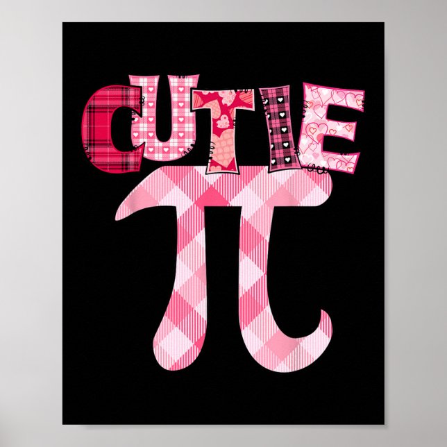 Poster Cutie Pi Day 3.14 Geek De Professores De Matemátic (Frente)