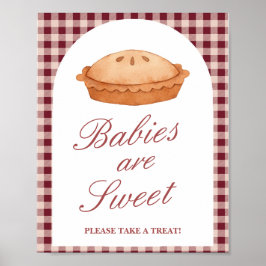 Poster Cutie Pie Chá de fraldas Sweet Tret Sign