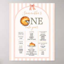 Poster Cutie Pie Orange Gingham - Sinal de Fato de 1 rua