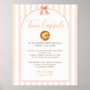 Poster Cutie Pie Orange Gingham Time Capule