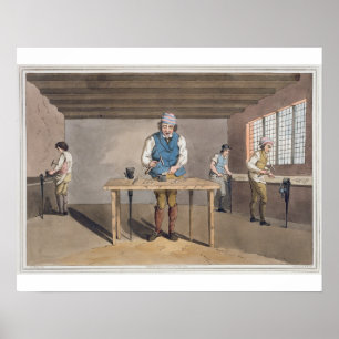 Poster Cutler de Sheffield, do "traje de Yorkshire" engr