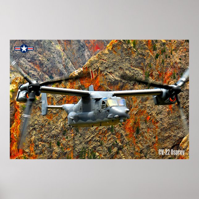 Poster CV-22 OSPREY - Operações Especiais (Frente)