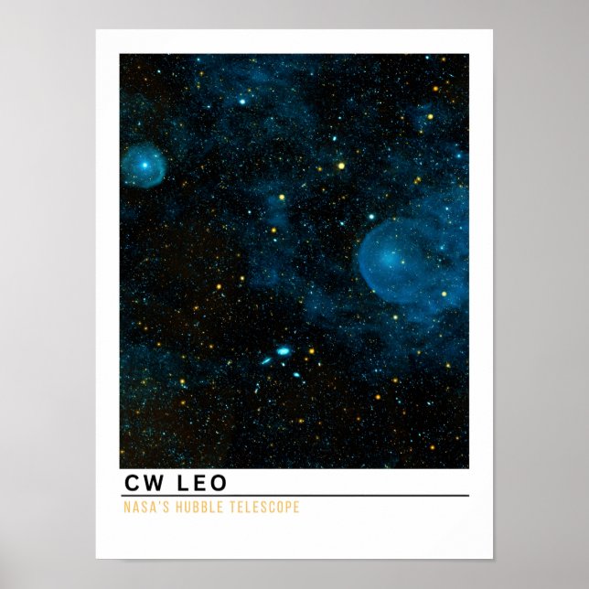 Poster CW Leonis IRC +10216 Educação Espacial (Frente)