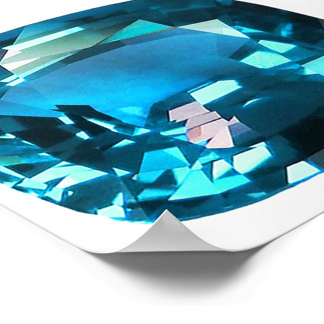 Poster Cyan Sky Blue (Borda)