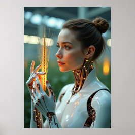 Poster Cyber Demeter: Bio-Circuit Goddess
