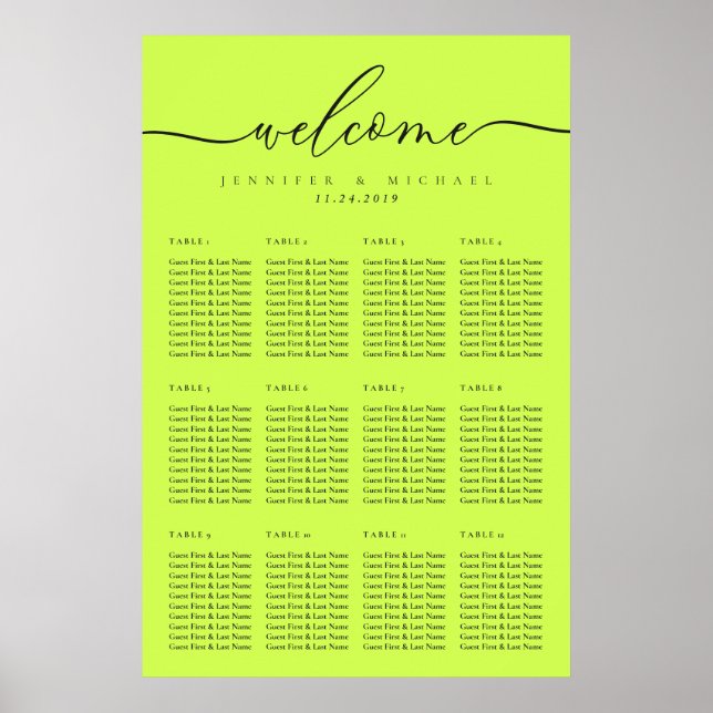Poster Cyber Lime Jet Black Celebration Seat Welcome (Frente)
