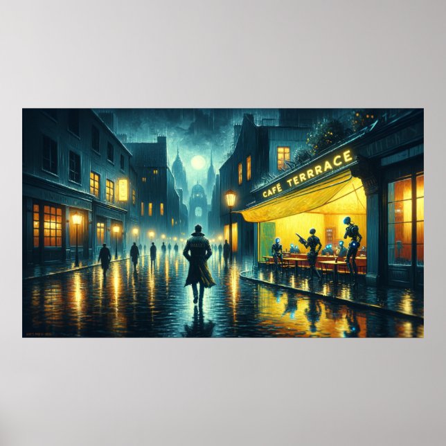 Poster Cyberpunk "A.I. Art Runner" (Frente)