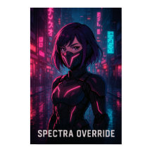 Cyberpunk Anime Girl - Futurística Neon City