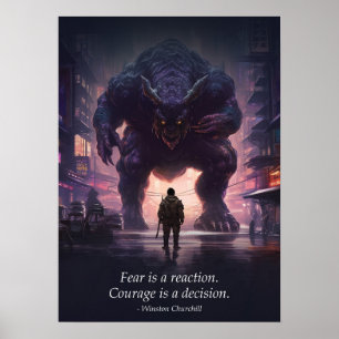 Poster Cyberpunk - Guerreiro, Gym, Workout, Sucesso