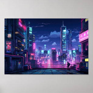 Poster Cyberpunk Japan Rooftop