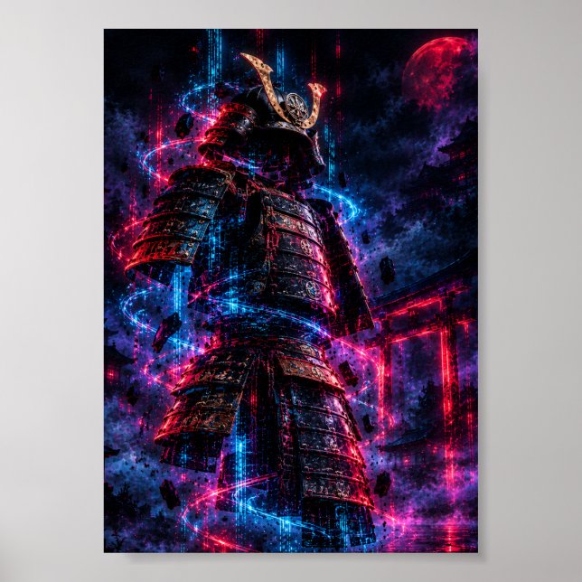 Poster Cyberpunk Samurai Armor (Frente)