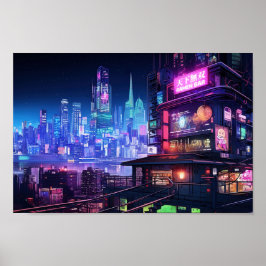 Poster Cyberpunk Tokyo Ramen House