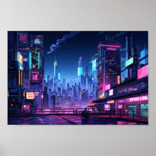 Poster Cyberpunk Tokyo Rooftop
