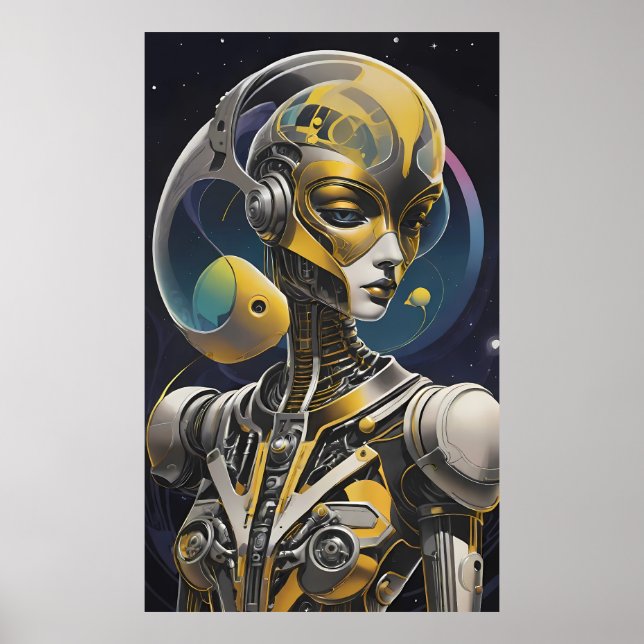 Poster Cybille Ken Gage Cyborg Sci-Fi (Frente)