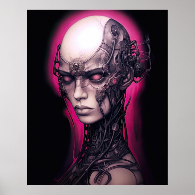Poster Cyborg Girl Legal Teen Pink Neon (Frente)