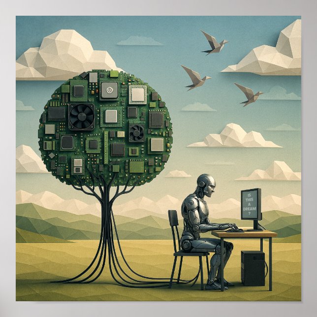 Poster Cyborg Under Tree of Circuitry (Frente)