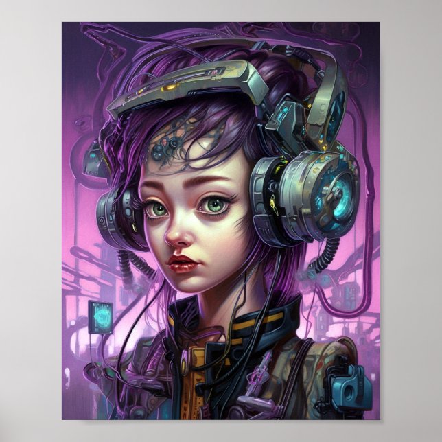 Poster Cyborg Woman Science Fiction (Frente)