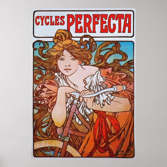 Pôster Cycle Perfecta, Mucha (Frente)