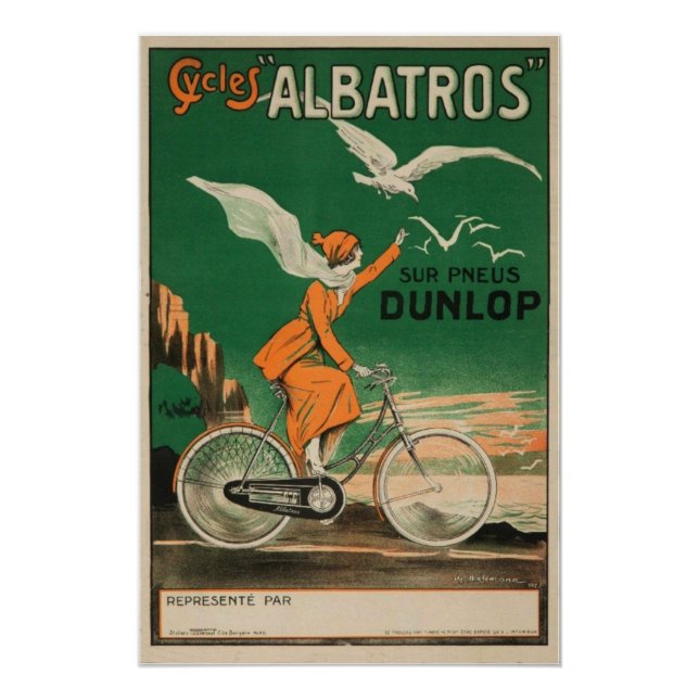 Pôster Cycles Albatros Vintage (Frente)